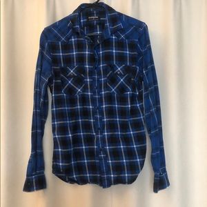 Express plaid long sleeve button up